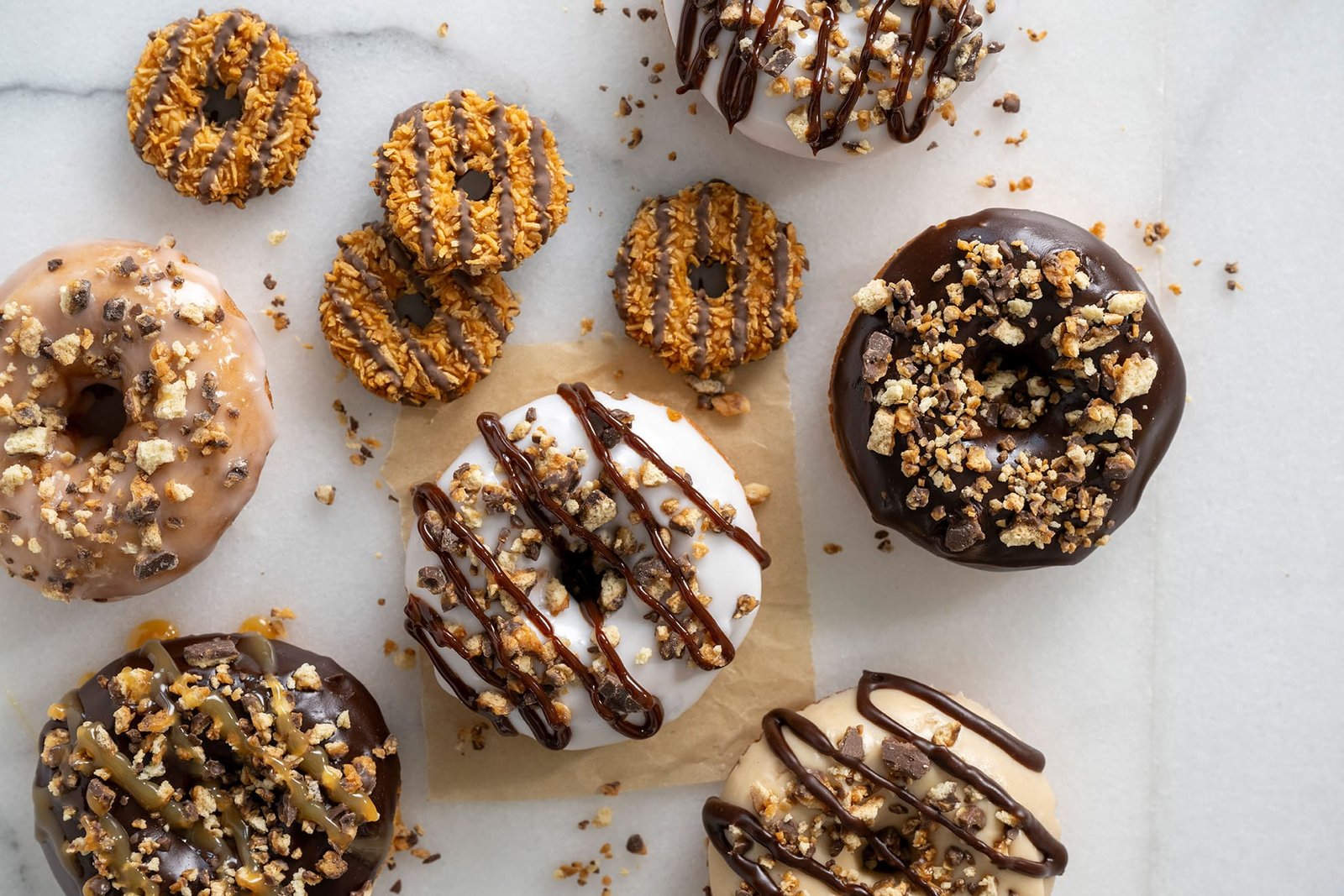 All Breakfast spread with donuts, ice cream, coffee, and desserts, perfect for catering events at Duck Donuts.